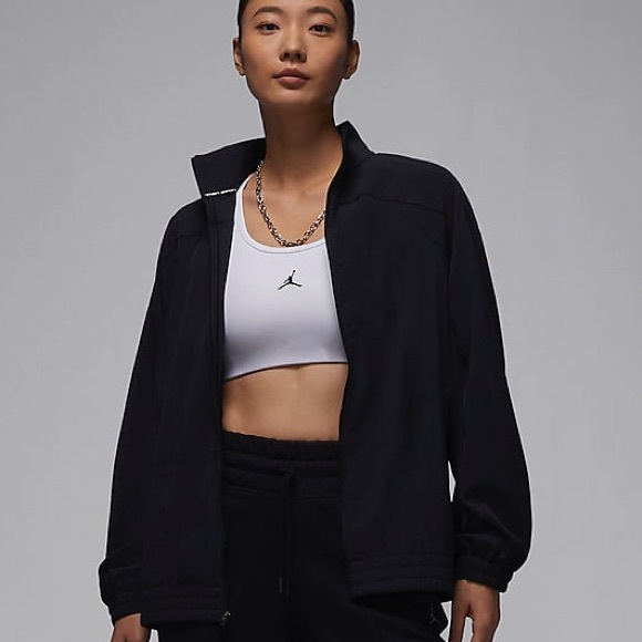 Jordan XL Dri-FIT Sport Light Women's Woven Jacket mesh underlay Black/Off-Noir - Picture 1 of 16